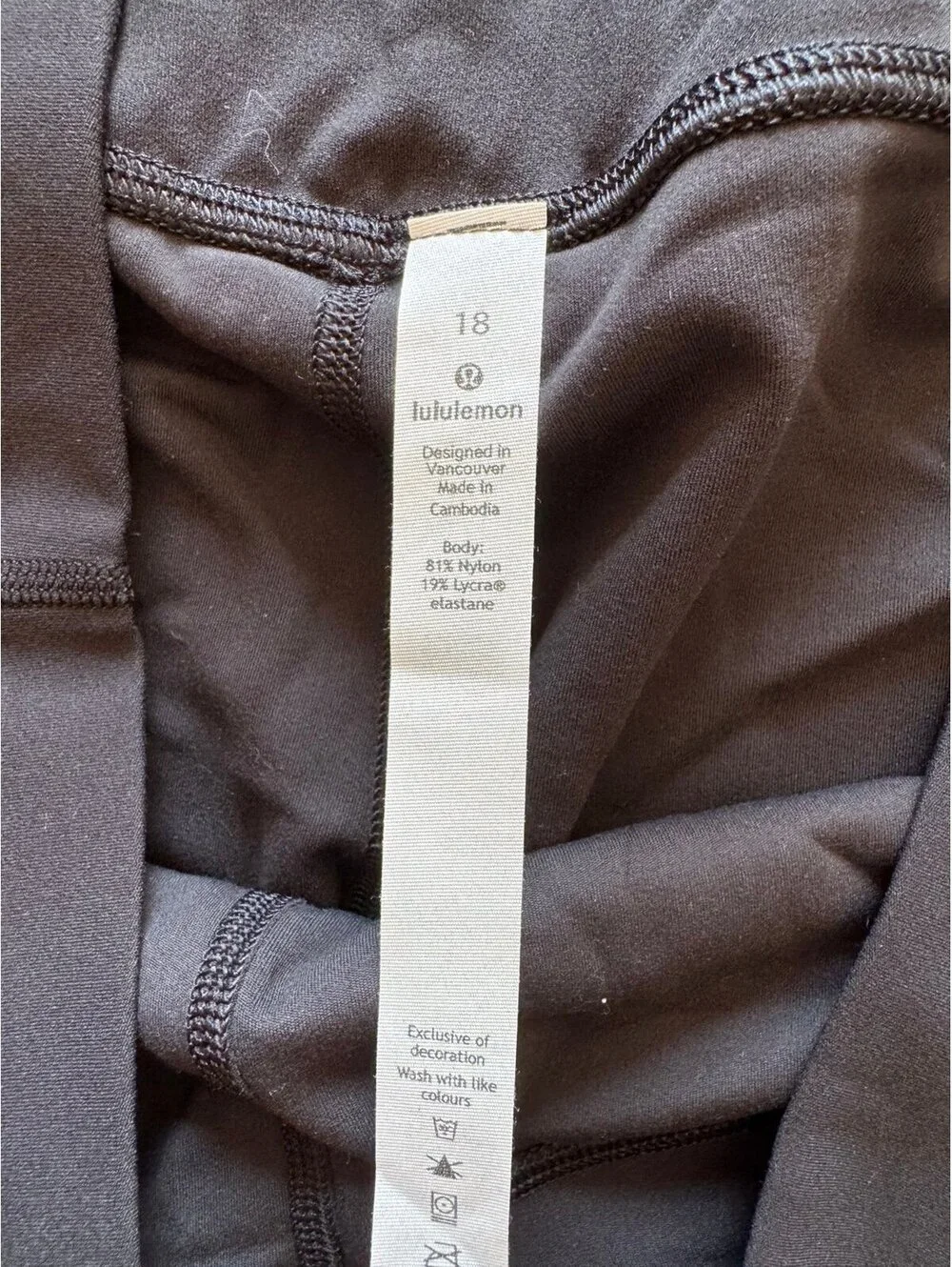 Lululemon Align High Rise 25” Black Size 18 NWT